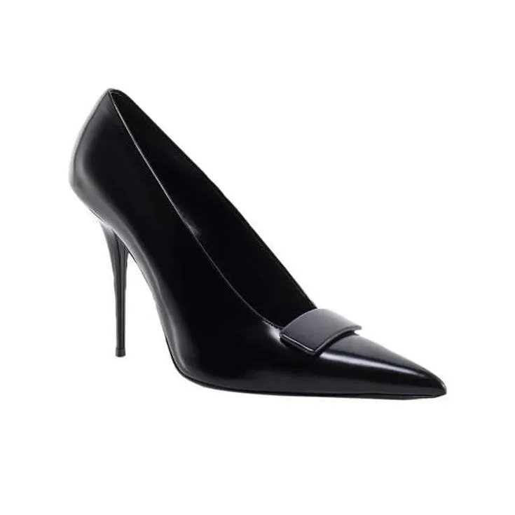 SAINT LAURENT Sue Stiletto Pointed Toe Pumps-2