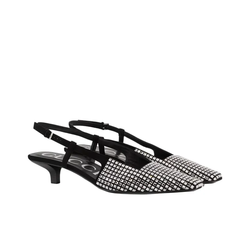 GUCCI Crystal-embellished Slingback Pumps-2