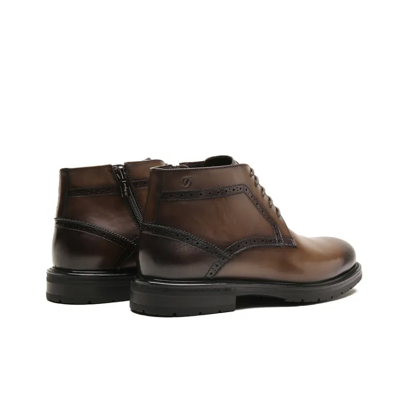 S. T.DUPONT Ankle Boots Men's Coffee-2