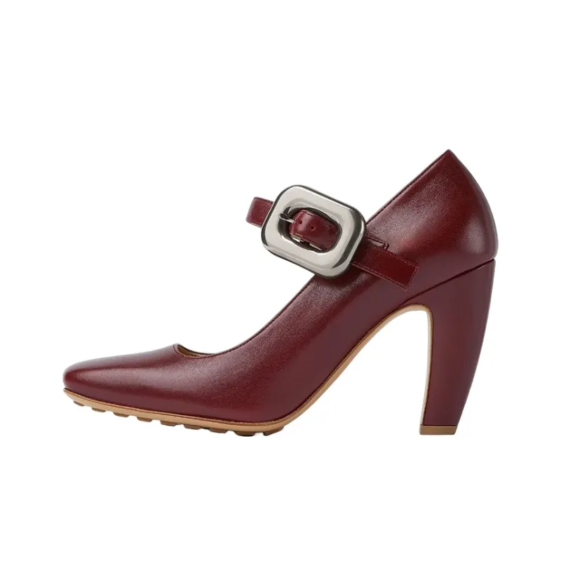 Bottega Veneta Mostra Cone Heel High Heels 9cm Women's Red-0