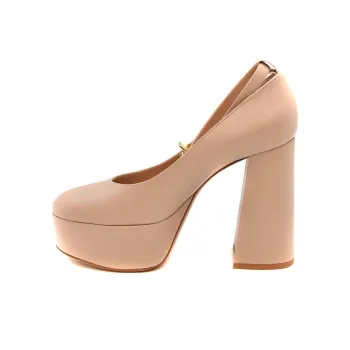 GIANVITO ROSSI Chunky Heel High Heels 7cm Women's Light Brown