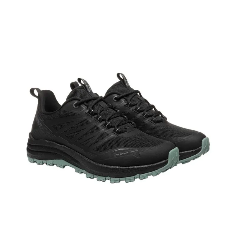 TOREAD Cushioning, Slip Resistant, And Abrasion Resistant Low Top Hiking Shoes Women's Black, Green-3