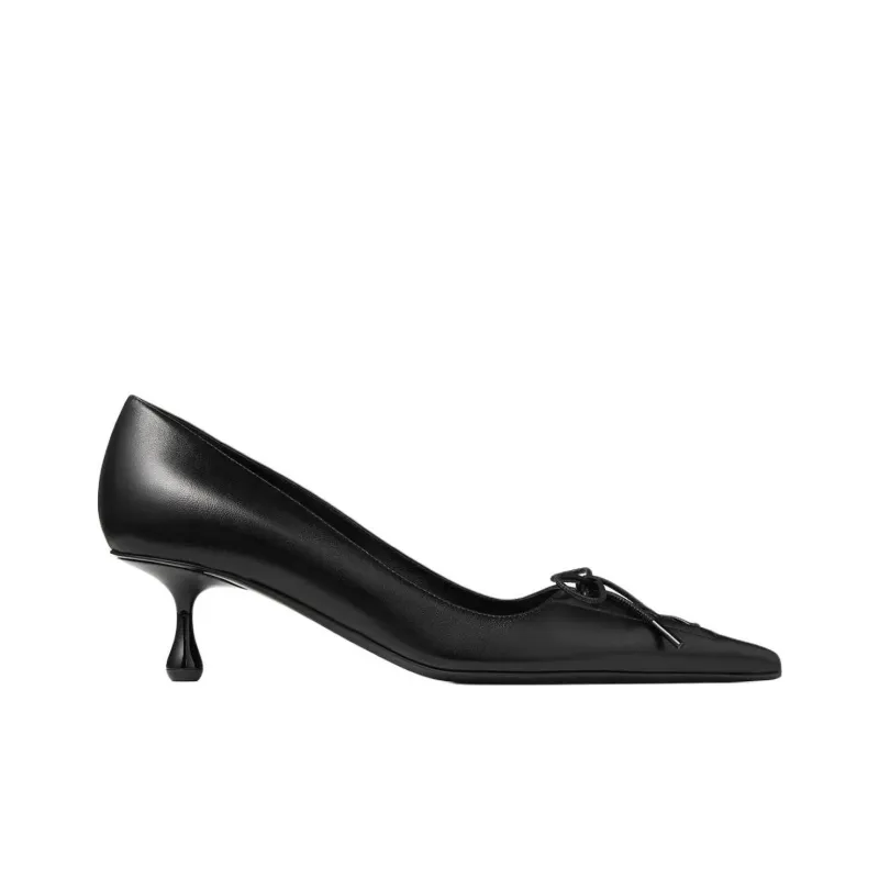 Jimmy Choo Scarlett Irregular Heel High Heels 5cm Women's Black-1