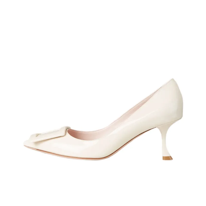 Roger Vivier Viv' In The City Slim Heel High Heels 6.5cm Women's Cream-0