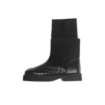 CHANEL Ankle Boots Women's Black