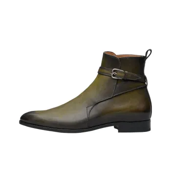 BERLUTI B Volute Ankle Boots Men's Green