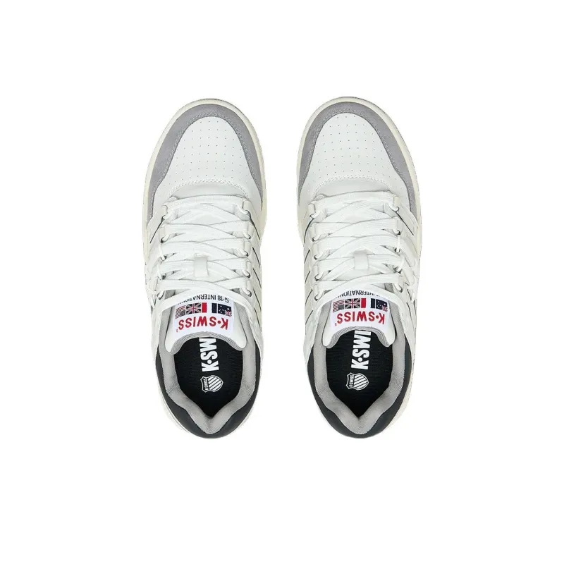 KSWISS Si 18 Anti Slip Wear Resistant Low Top Skateboard Shoes Men's White Gray-2