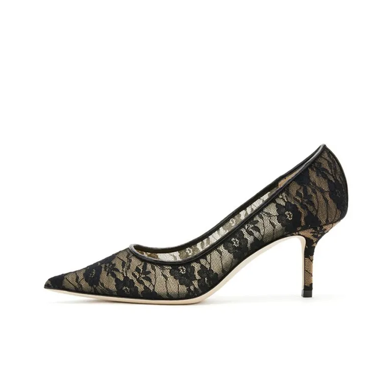 Jimmy Choo LOVE Slim Heel High Heels 6.5cm Women's Black-0