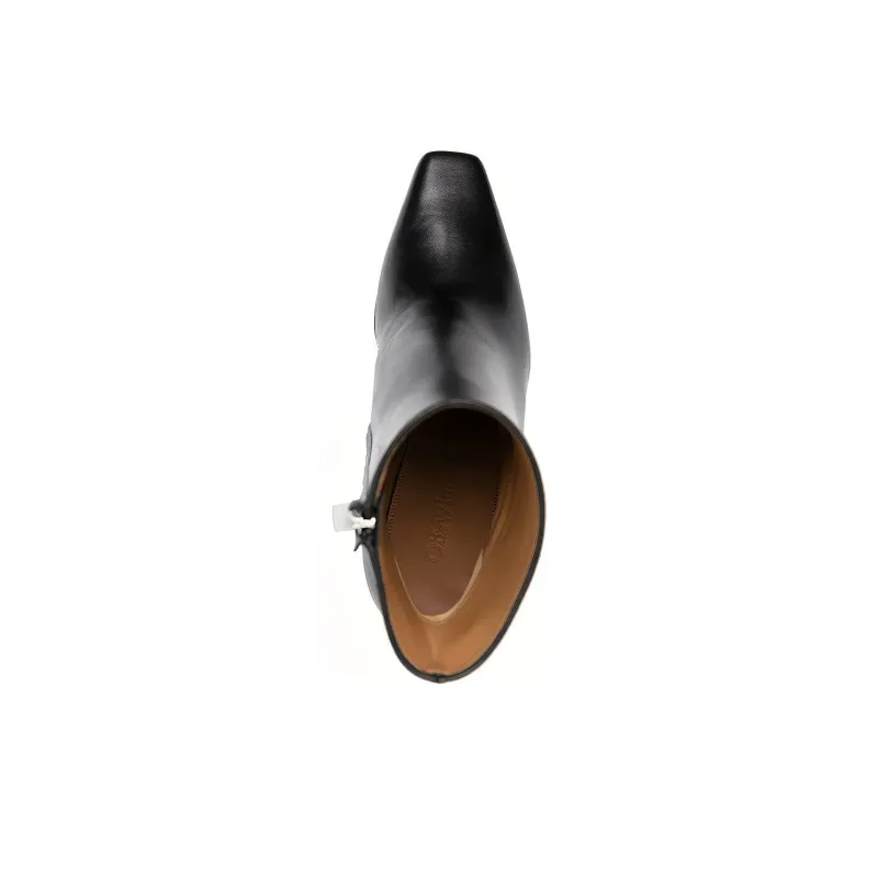 OFF WHITE Allen 100mm Leather Ankle Boots Women's-3