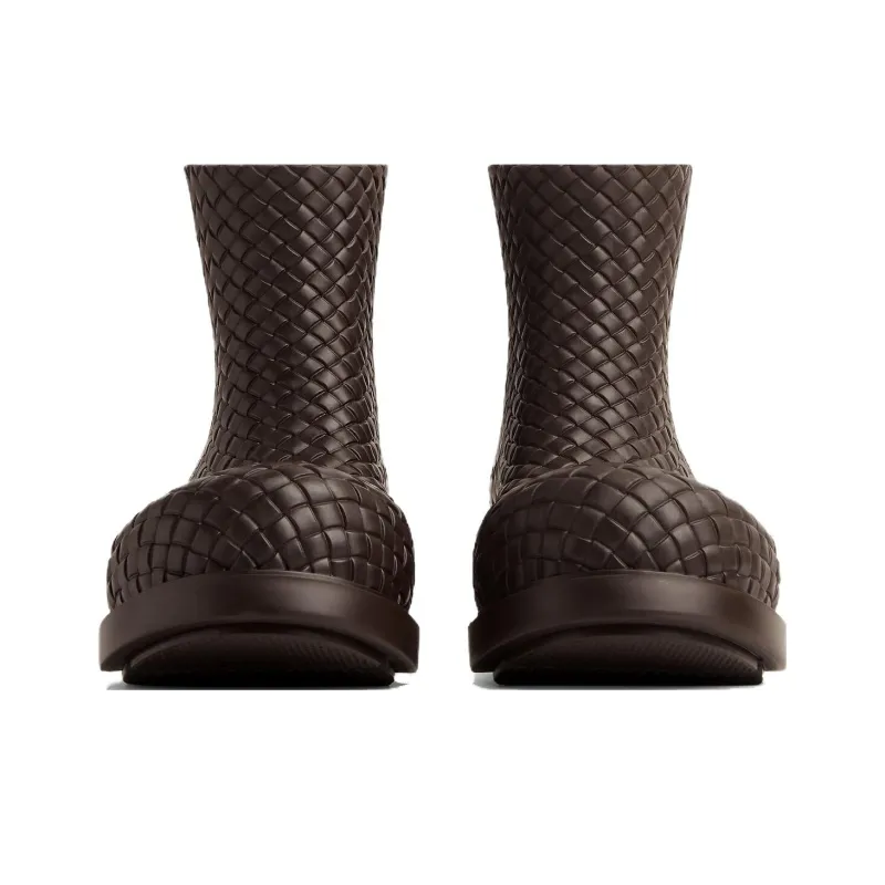 Bottega Veneta Fireman Ankle Boots Women's Chocolate Brown-3