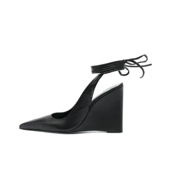 By Far 110mm Leather Wedge Sandals