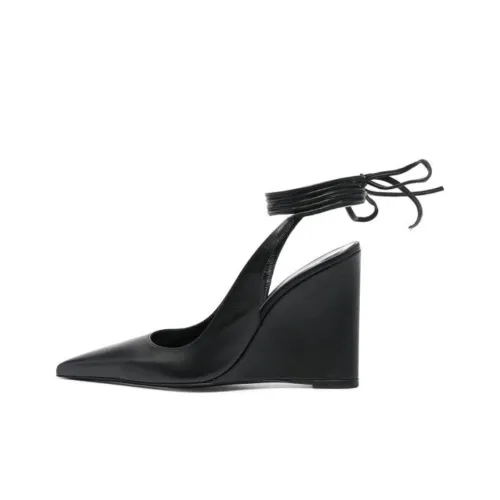 By Far 110mm Leather Wedge Sandals