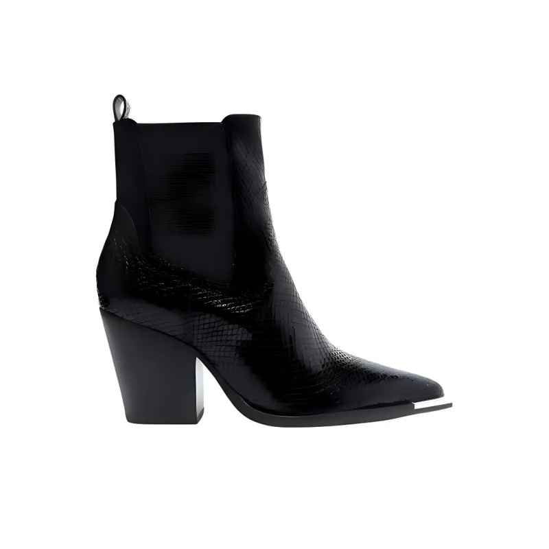 Schutz Short Chelsea Boots Women's Black-2