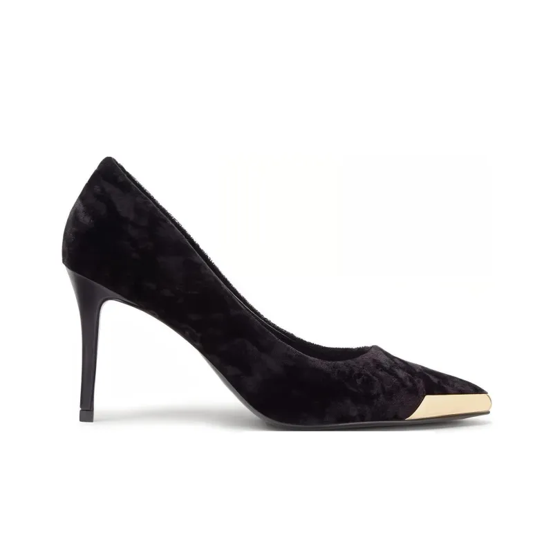VERSACE JEANS Slim Heel High Heels Women's Black-1
