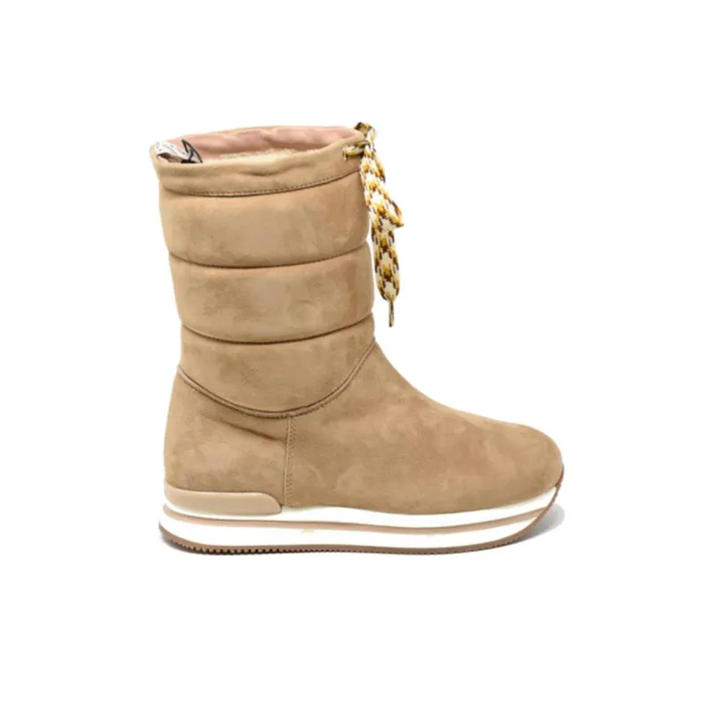 HOGAN H222 Ankle Boots Women's Beige Yellow-1