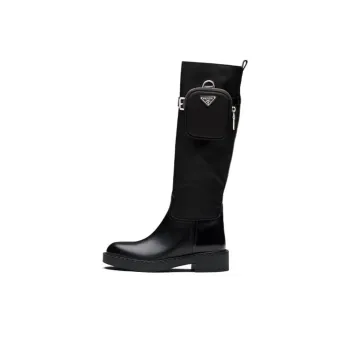 PRADA Women's Brushed Leather 'Black'