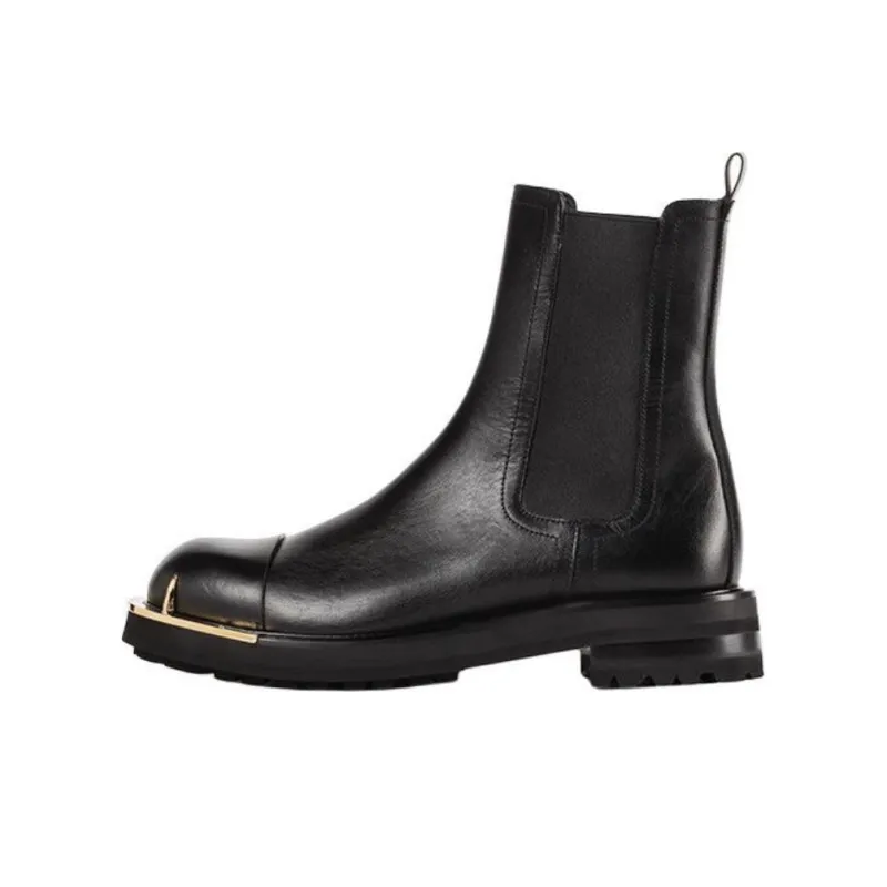 Roberto Cavalli Short Chelsea Boots Men's Black-0