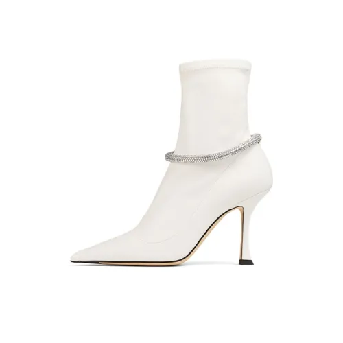 Jimmy Choo Leroy Ankle Boots Women's White