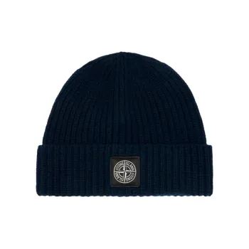 STONE ISLAND Ribbed Logo Beanie