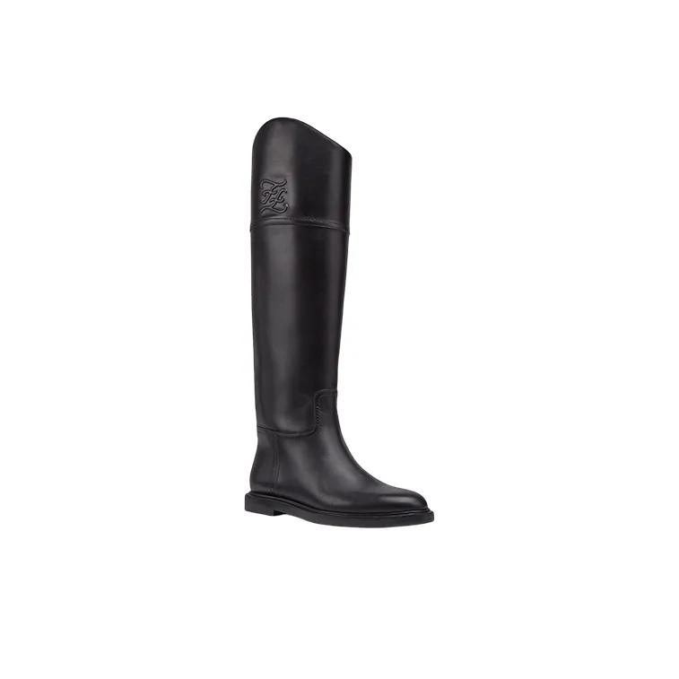 FENDI Knee high Boots Women's Black-2