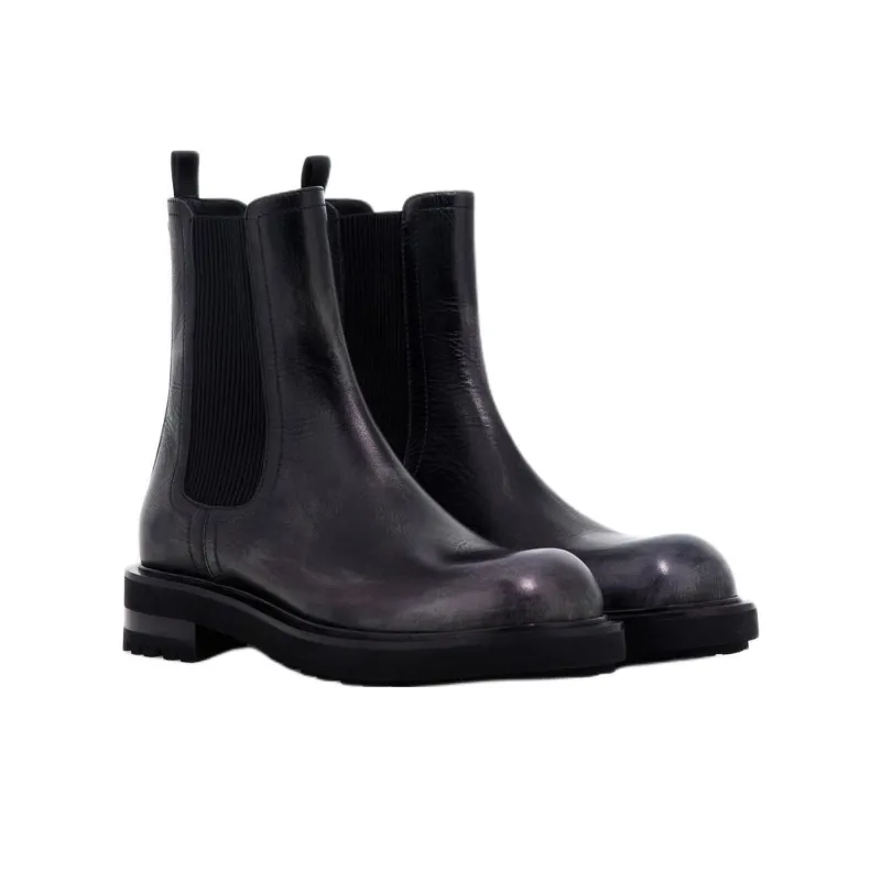 Roberto Cavalli Short Chelsea Boots Men's Black-2