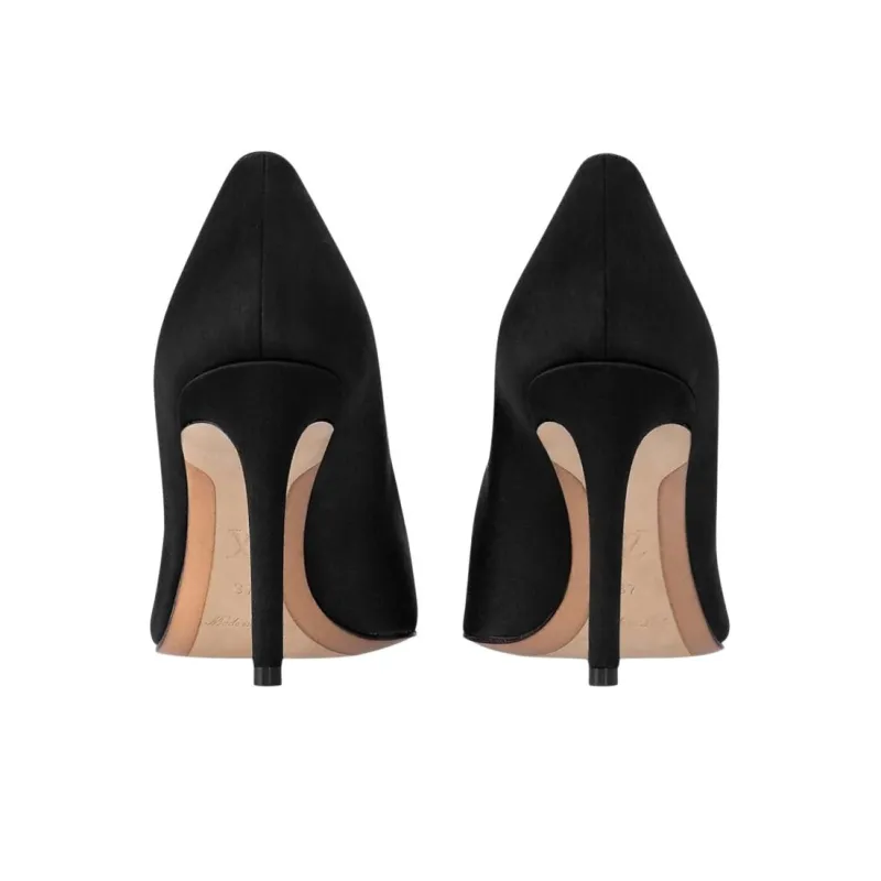 LOUIS VUITTON Met Slim Heel High Heels 9cm Women's Black-4