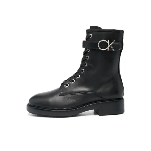 Calvin Klein Logo buckle Combat Boots Women's