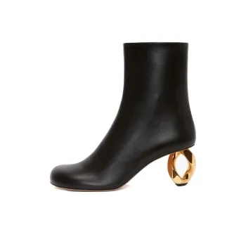 JW Anderson Chain heel Leather Ankle Boots Women's