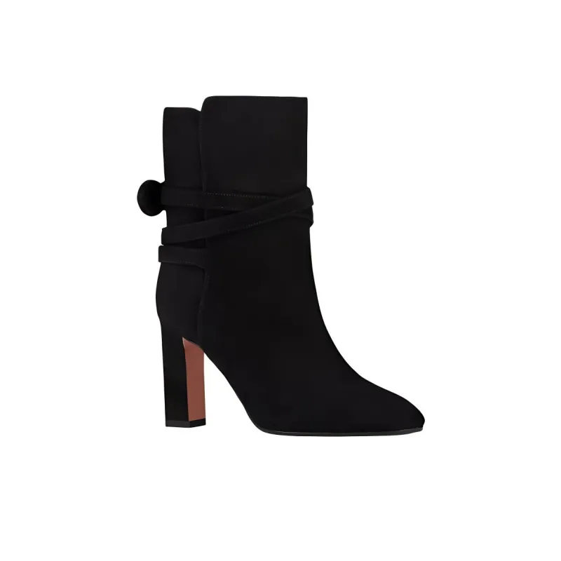 AQUAZZURA Very Bow Tie Ankle Boots 8.5cm Women's Black-2