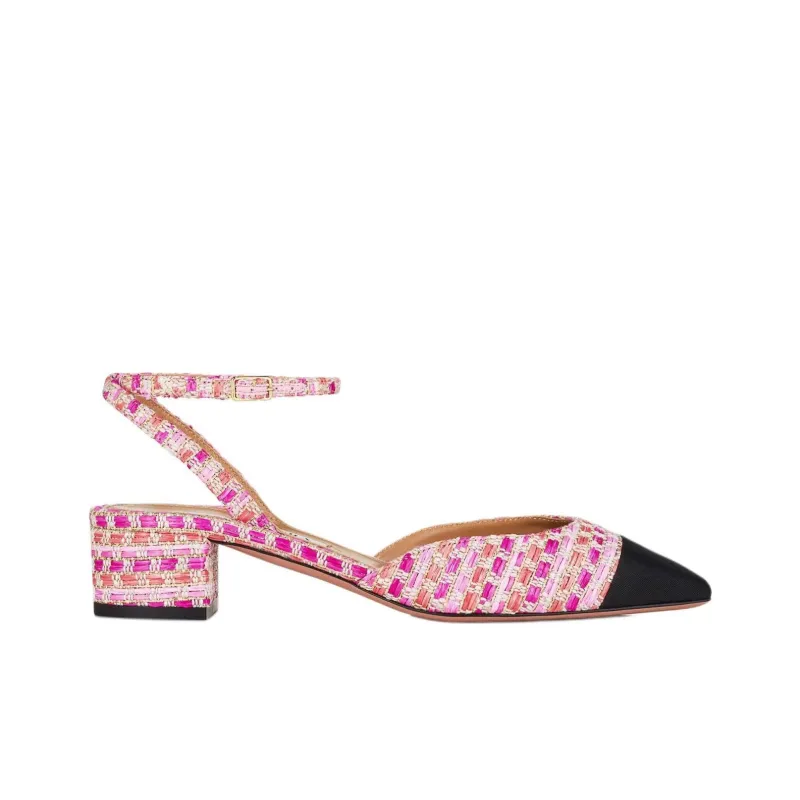AQUAZZURA French Flirt Chunky Heel High Heels 3.5cm Women's Pink-1