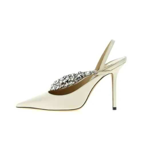 Jimmy Choo Floss Slim Heel High Heels 10cm Women's Beige