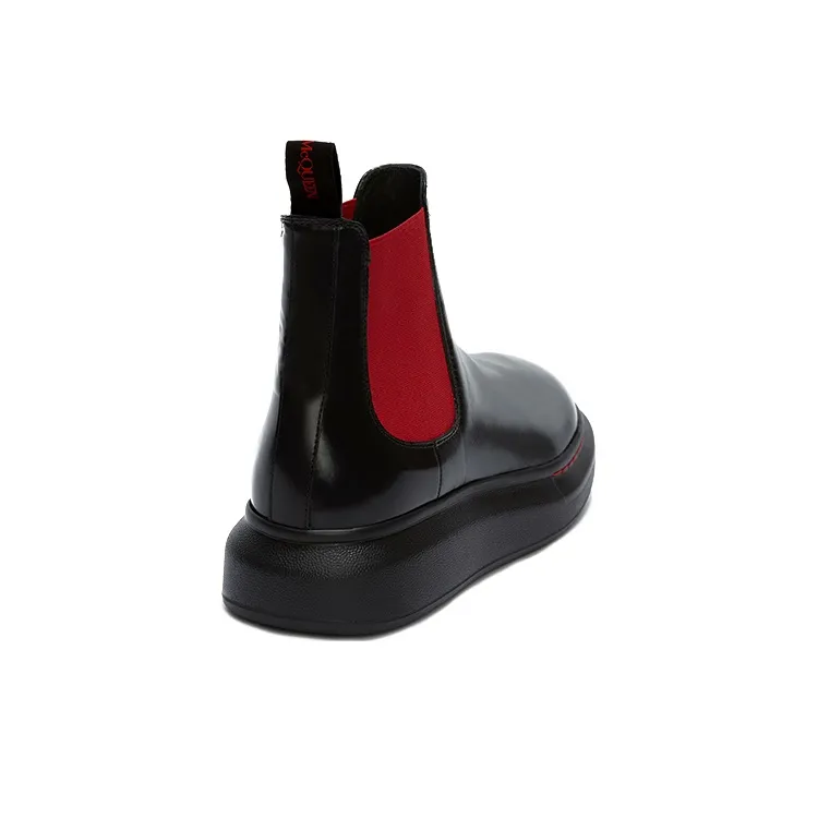 Alexander McQueen Hybrid Chelsea Boot 'Black Red' Women's-3