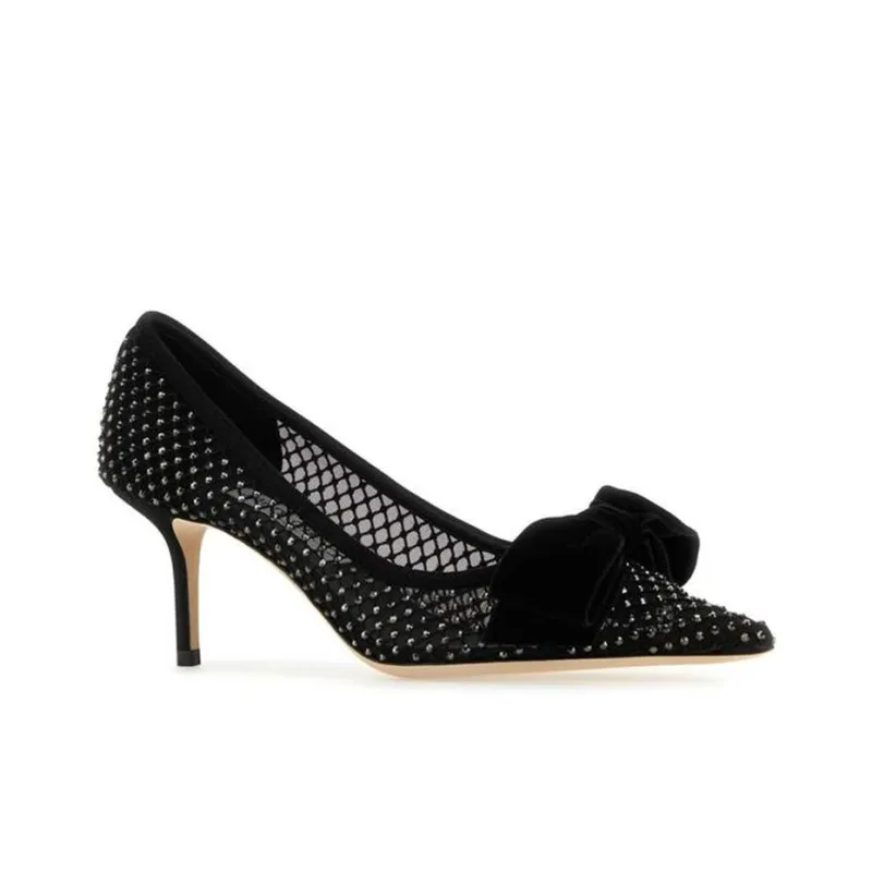 Jimmy Choo LOVE Slim Heel High Heels 6.5cm Women's Black-2