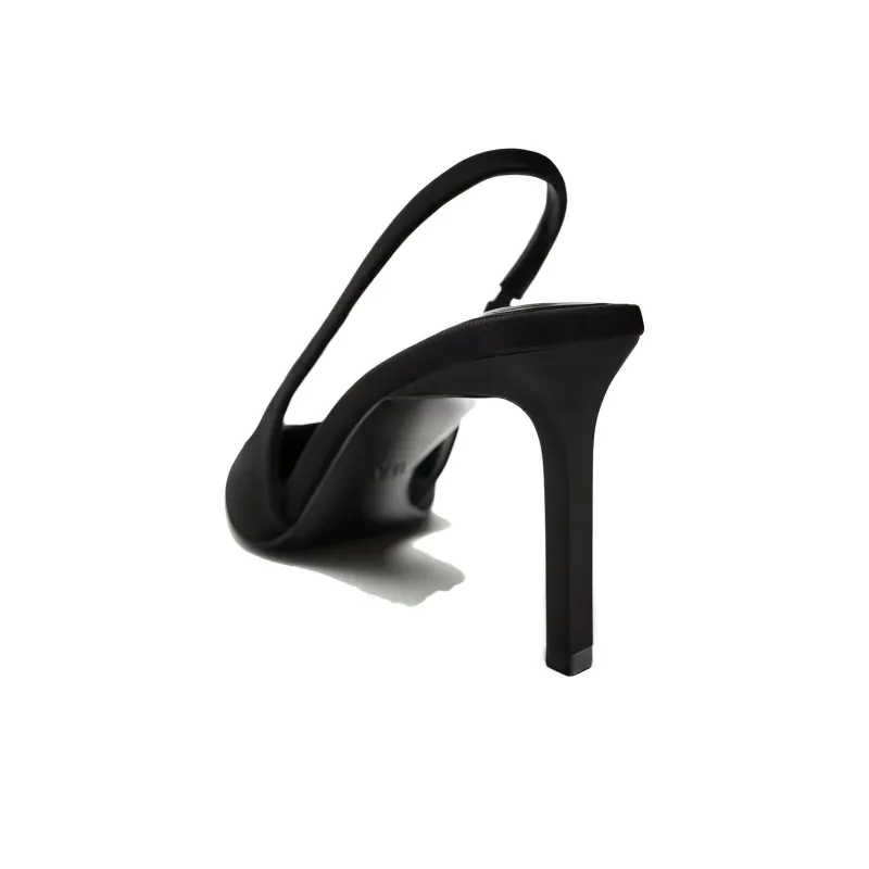 ZARA Slim Heel High Heels 9cm Women's Black-3