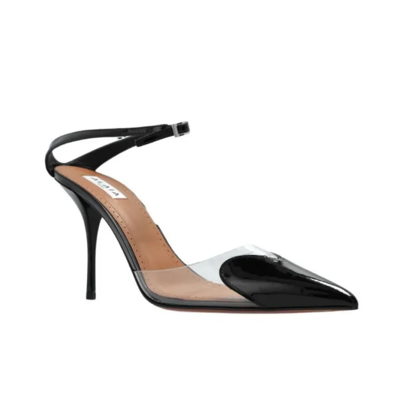 Alaia Slim Heel High Heels 10cm Women's Black-2