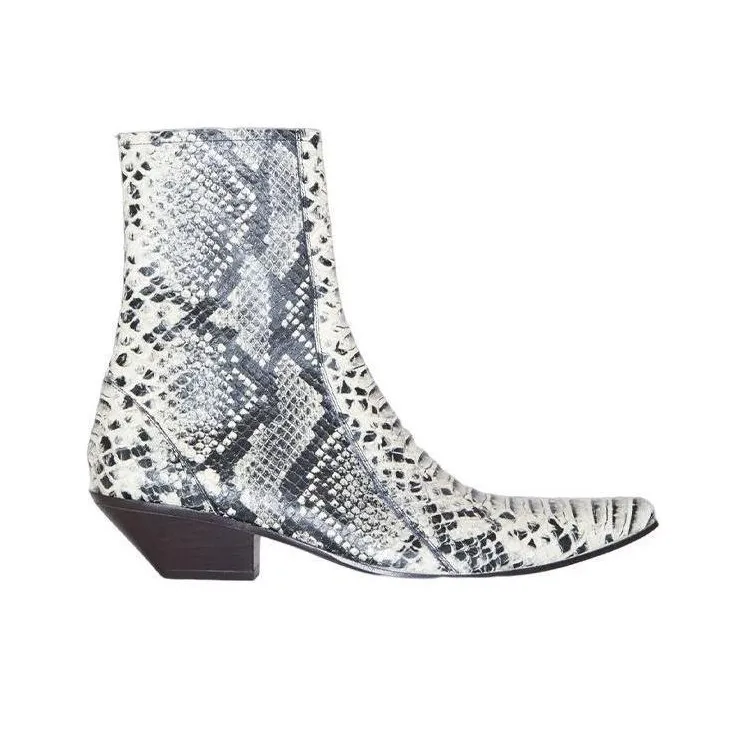 Acne Studios Ankle Boots Women's Black White Silver-1