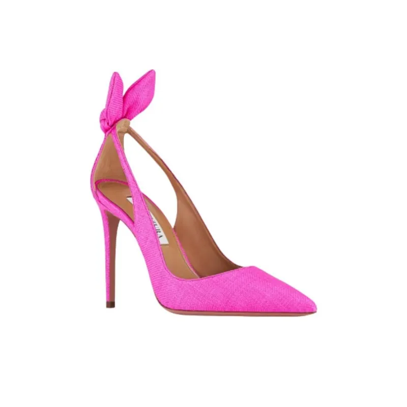AQUAZZURA Bow Tie 105mm Pointed-toe Pumps-2