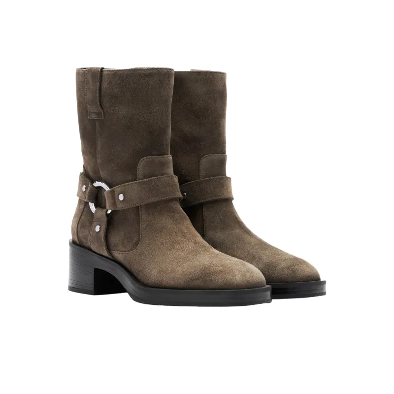 Stuart Weitzman/SW Ja Ankle Boots 4cm Women's Charcoal Brown-2