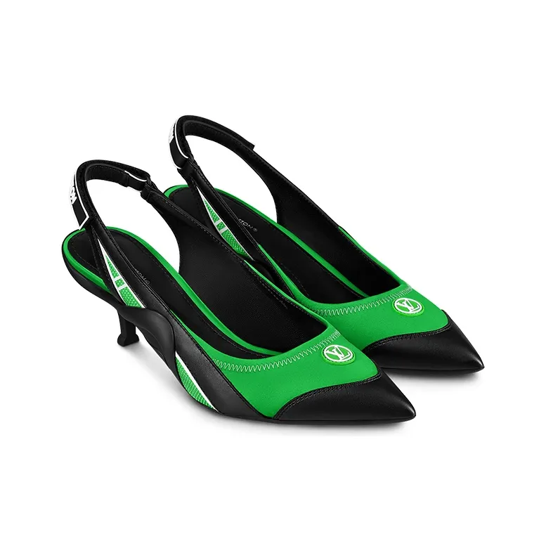 LOUIS VUITTON Archlight Slim Heel High Heels Women's Green-3