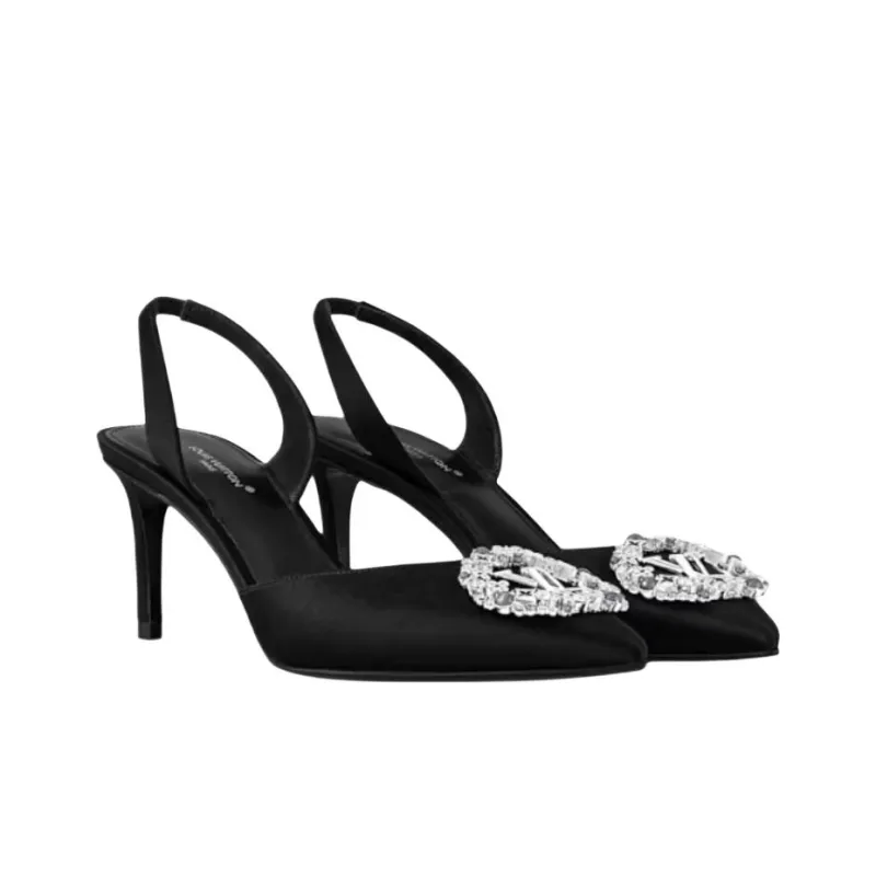 LOUIS VUITTON Met Slim Heel High Heels 6.5cm Women's Black-2