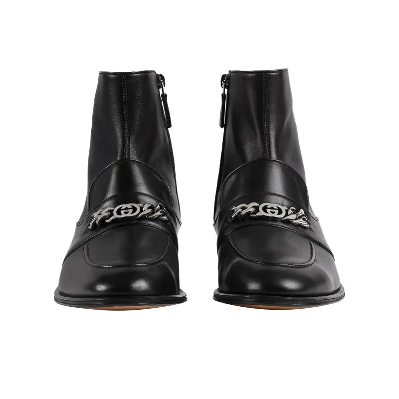 GUCCI Ankle Boots Men Black-4