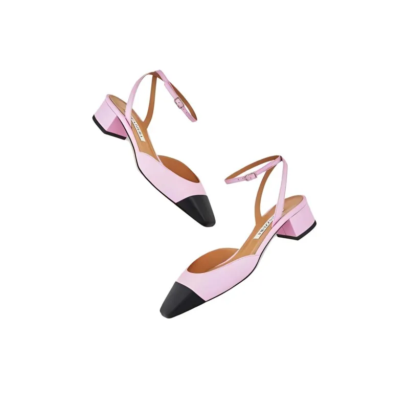 AQUAZZURA Chunky Heel High Heels 3.5cm Women's Pink-3