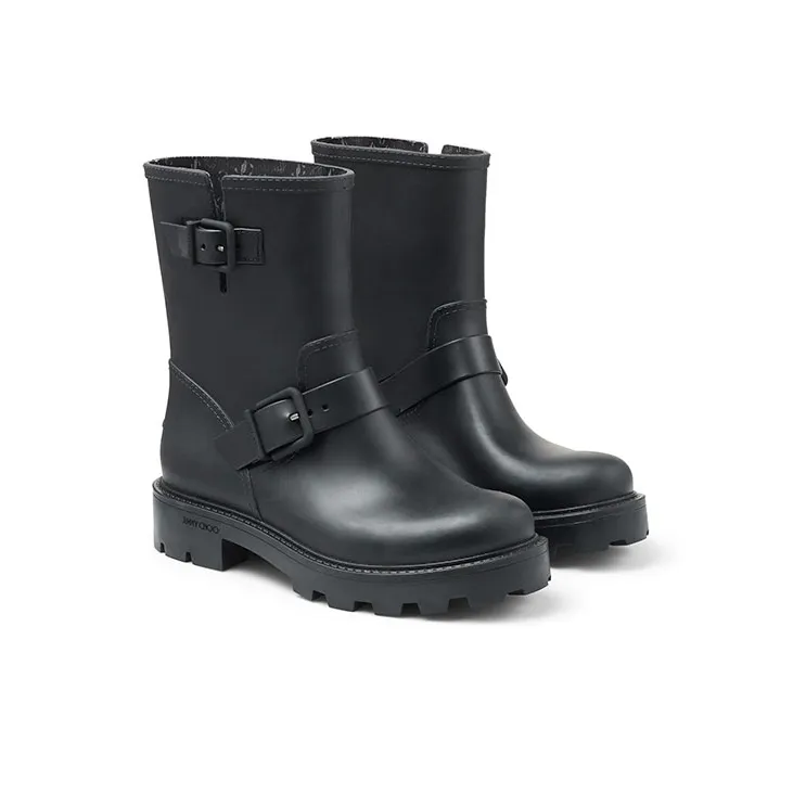 Jimmy Choo Yael Rain Boot Black Rubber-2