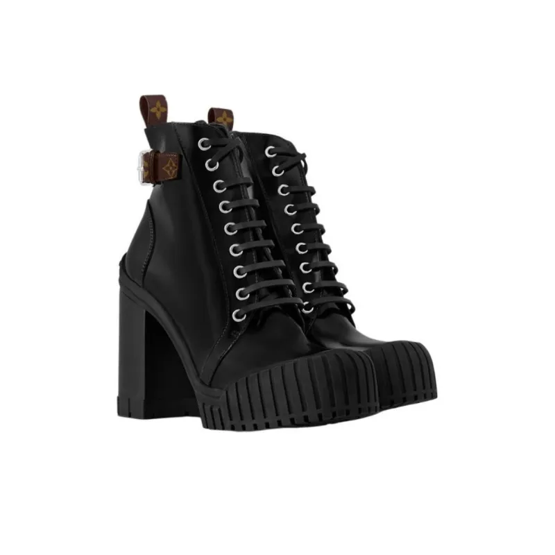 LOUIS VUITTON Ruby Ankle Boots 8cm Women's Black-2