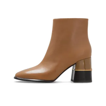 TORY BURCH Double T 75mm Leather Ankle Boots