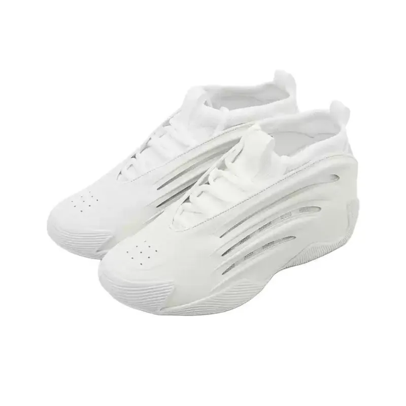 Adidas Harden Vol.9 Cushioning Anti Slip And Wear Resistant Mid Top Basketball Shoes Men's White-1