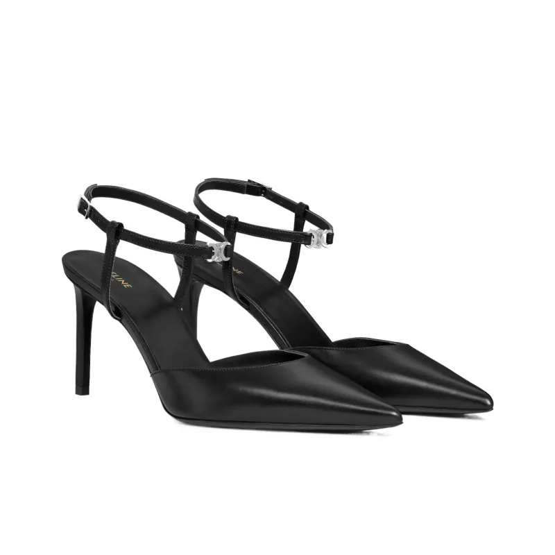 CELINE Slim Heel High Heels 8.5cm Women's Black-2