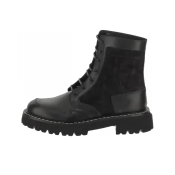 FERRAGAMO Panelled Leather Lace-up Boots