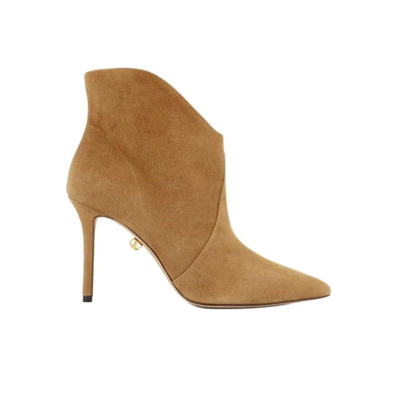 MAISON SKORPIOS Astrid Ankle Boots 9cm Women's Brown-1