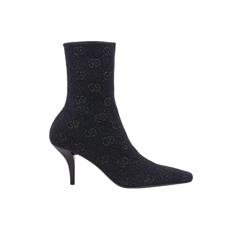 GUCCI Interlocking-G 75mm Knitted Ankle Boots-1